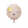 К круг лицо кошечки розовый 18"/45 см с гелием