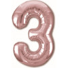 Цифра Slim Розовое золото 102 см с гелием