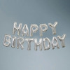 Шары гирлянда HAPPY BIRTHDAY Серебро