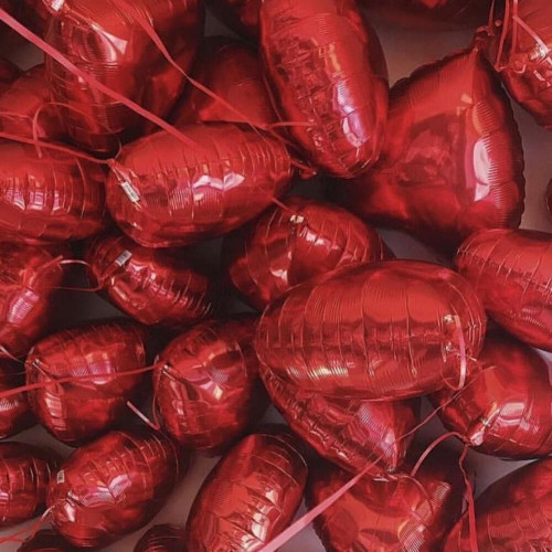 Шары под потолок с сердцами 20 шт «Сердечная Радость»
